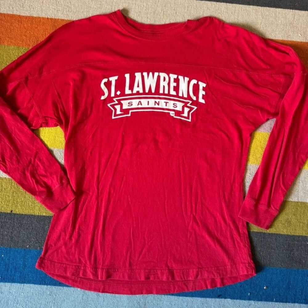 St. Lawrence University Saints Long Sleeve Shirt M Red College Football